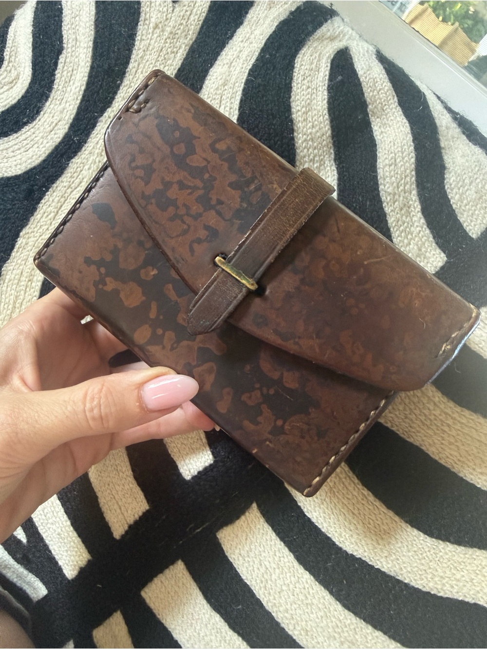 Antique WWI US Army Jewell 1918 Leather BAR Spare Parts Pouch Ammo Case Wallet